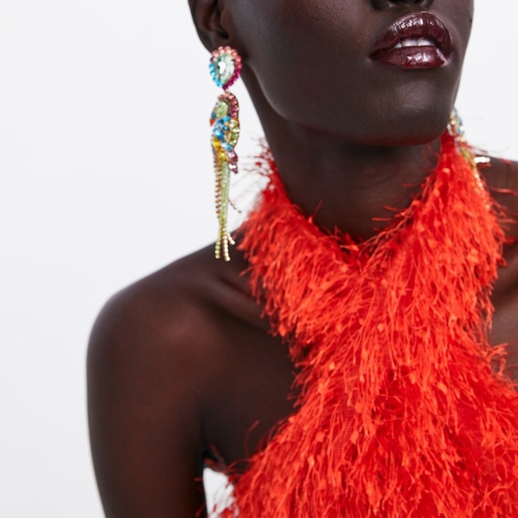 πHOST PICKπFRINGED HALTER DRESS - Picture 2 of 6